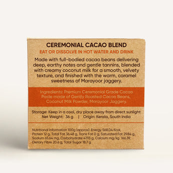 Ceremonial Cacao Blend. Classic 36g